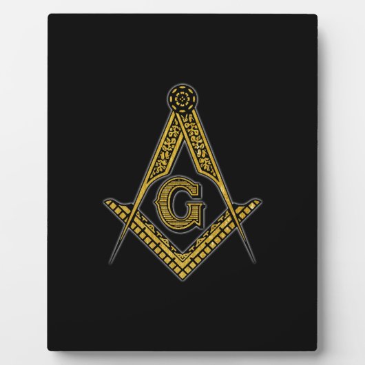 Freemason (zwart en goud) fotoplaat (Voorkant)