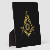 Freemason (zwart en goud) fotoplaat (Zijkant)