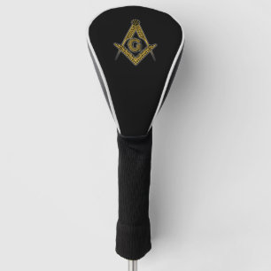 Freemason (zwart en goud) golfheadcover