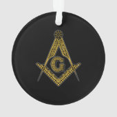 Freemason (zwart en goud) ornament (achterkant)
