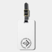 Freemasonerbord Bagagelabel (Voorkant verticaal)