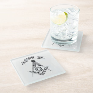 Freemasonerbord Glazen Onderzetter