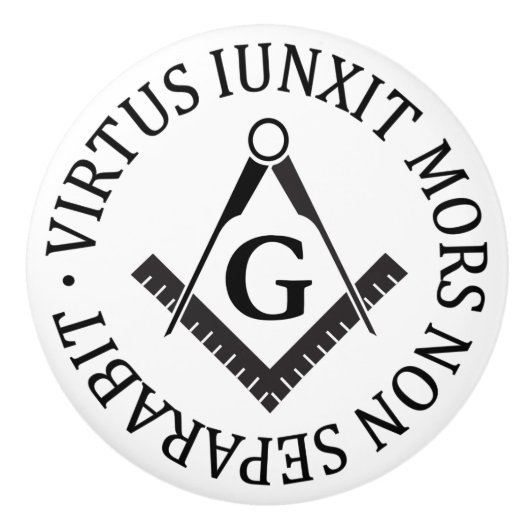 Freemasonerbord Keramische Knop (Voorkant)