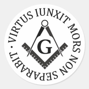 Freemasonerbord Ronde Sticker