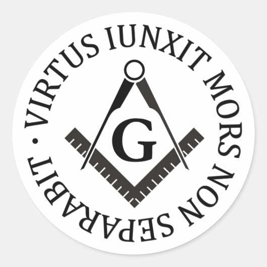 Freemasonerbord Ronde Sticker (Voorkant)