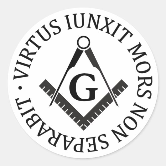 Freemasonerbord Ronde Sticker (Voorkant)