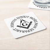 Freemasonerbord Vierkante Kartonnen Onderzetter (Schuin)