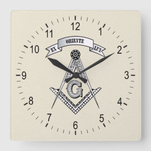Freemasonerbord Vierkante Klok