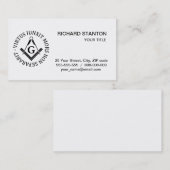 Freemasonerbord Visitekaartje (Voorkant / Achterkant)