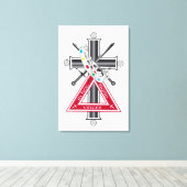 Freemasonkruis Canvas Afdruk (Insitu (Houten vloer))