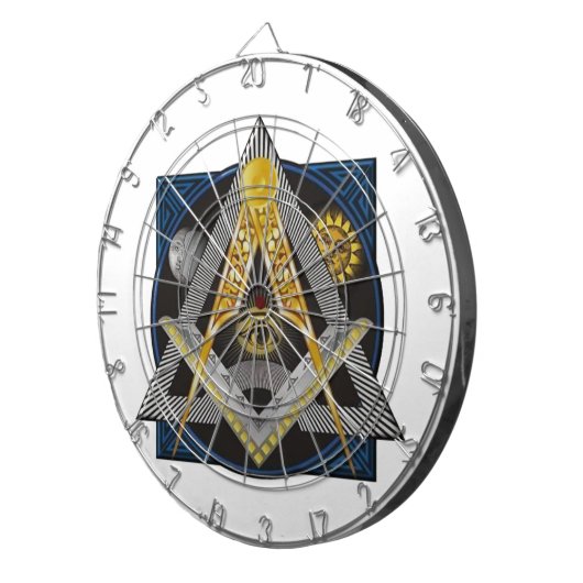 Freemasonry Emblem Dartbord (Voorkant Rechts)