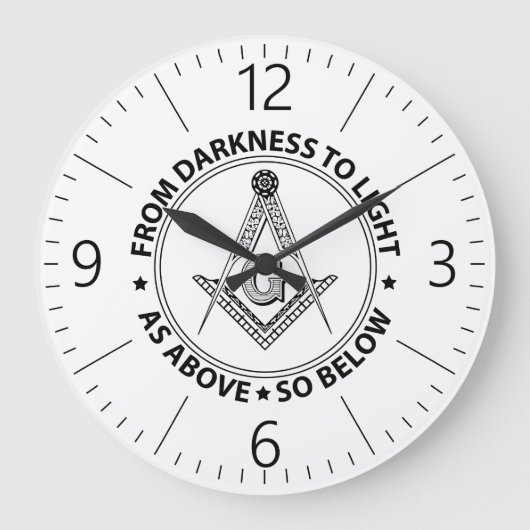 Freemasonry emblem grote klok (Voorkant)