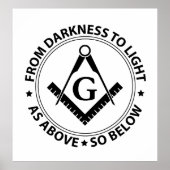 Freemasonry emblem poster (Voorkant)