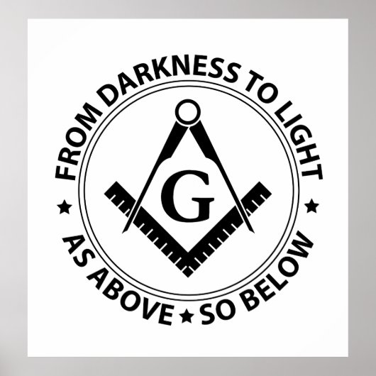 Freemasonry emblem poster (Voorkant)