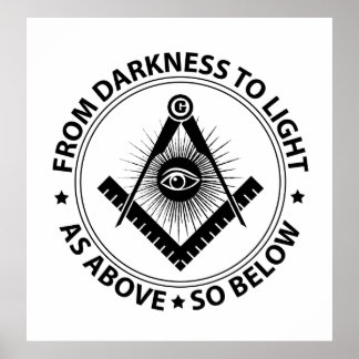 Freemasonry emblem poster