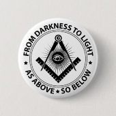 Freemasonry emblem ronde button 5,7 cm (Voorkant)