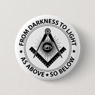 Freemasonry emblem ronde button 5,7 cm