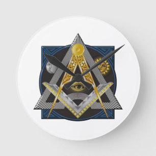 Freemasonry Emblem Ronde Klok