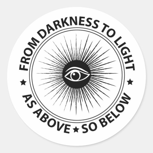 Freemasonry emblem ronde sticker (Voorkant)