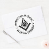 Freemasonry emblem ronde sticker (Envelop)