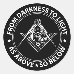 Freemasonry emblem ronde sticker