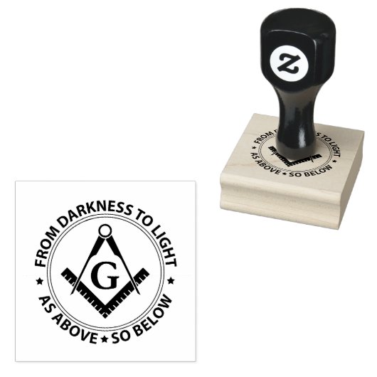 Freemasonry emblem 	rubberstempel (Gestempeld)