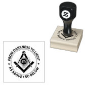 Freemasonry emblem 	rubberstempel (Gestempeld)