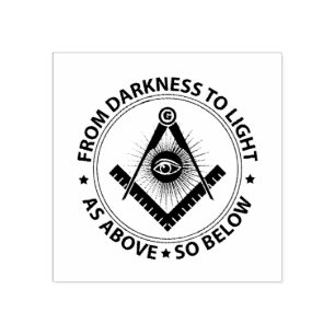 Freemasonry emblem 	rubberstempel