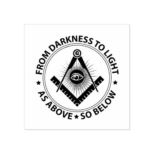 Freemasonry emblem 	rubberstempel (Afrduk)