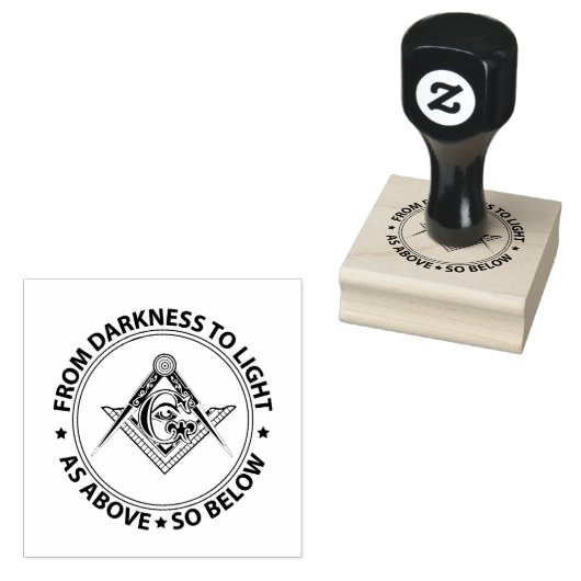 Freemasonry emblem 	rubberstempel (Gestempeld)