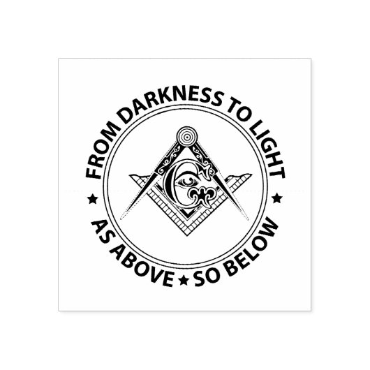 Freemasonry emblem 	rubberstempel (Afrduk)