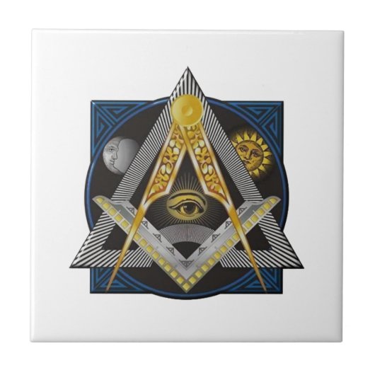 Freemasonry Emblem Tegeltje (Voorkant)