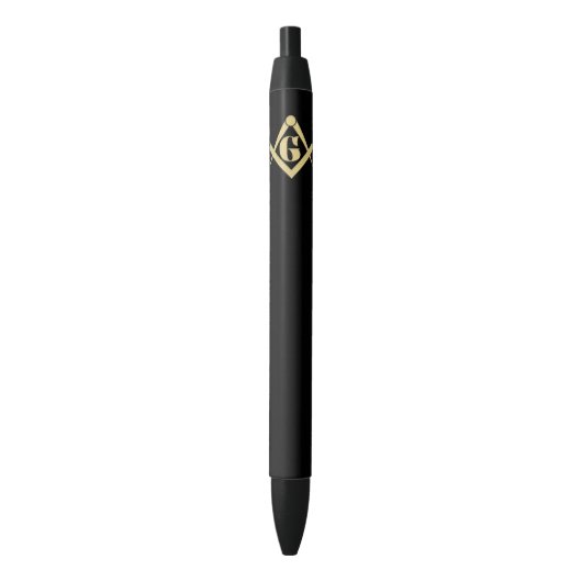 Freemasonry emblem zwarte inkt pen (Voorkant Verticaal)
