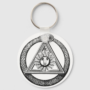 Freemasonry iedereen ziet het symbool Eye Masonic Sleutelhanger