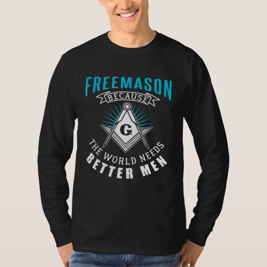Freemasonry Square and Compass Design for Men 1 T-shirt (Voorkant)