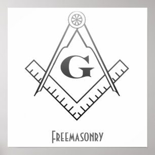 Freemasonry Square and Compass Poster