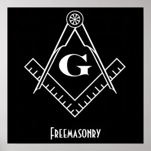 Freemasonry Square en compass Print
