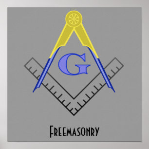 Freemasonry Square en compass Print