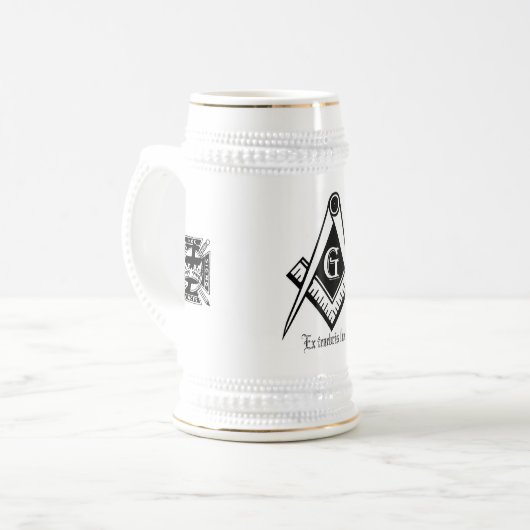 Freemasonry Stein Bierpul (Voorkant links)