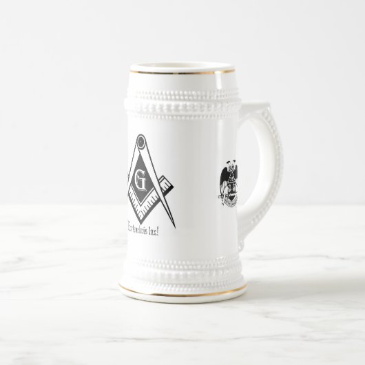 Freemasonry Stein Bierpul (Voorkant rechts)