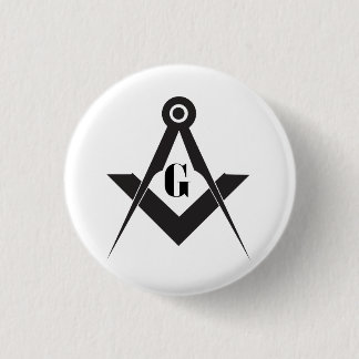 Freemasonry symbol ronde button 3,2 cm