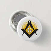 Freemasonry symbol ronde button 3,2 cm (Voorkant /achterkant)