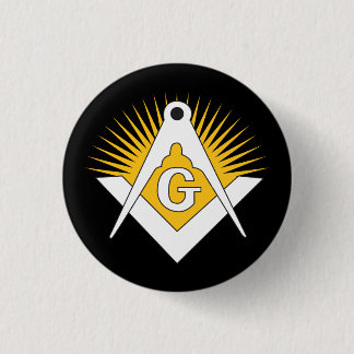 Freemasonry symbol ronde button 3,2 cm