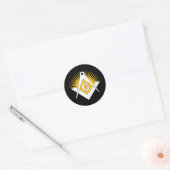 Freemasonry symbol ronde sticker (Envelop)