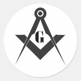 Freemasonry symbol ronde sticker