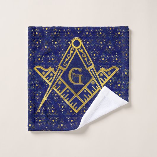 Freemasonry-symbool Square and Compass Bad Handdoek (Wasdoekje)