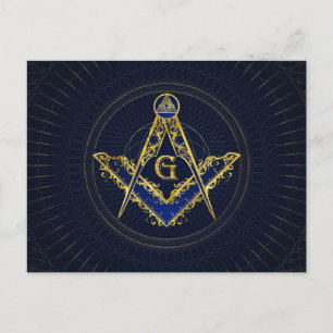 Freemasonry-symbool Square and Compass Briefkaart