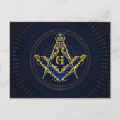 Freemasonry-symbool Square and Compass Briefkaart (Voorkant)