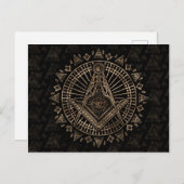 Freemasonry-symbool Square and Compass Briefkaart (Voorkant / Achterkant)