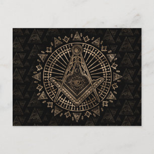 Freemasonry-symbool Square and Compass Briefkaart